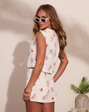 Saltwater Sweetheart Seashell Print Top