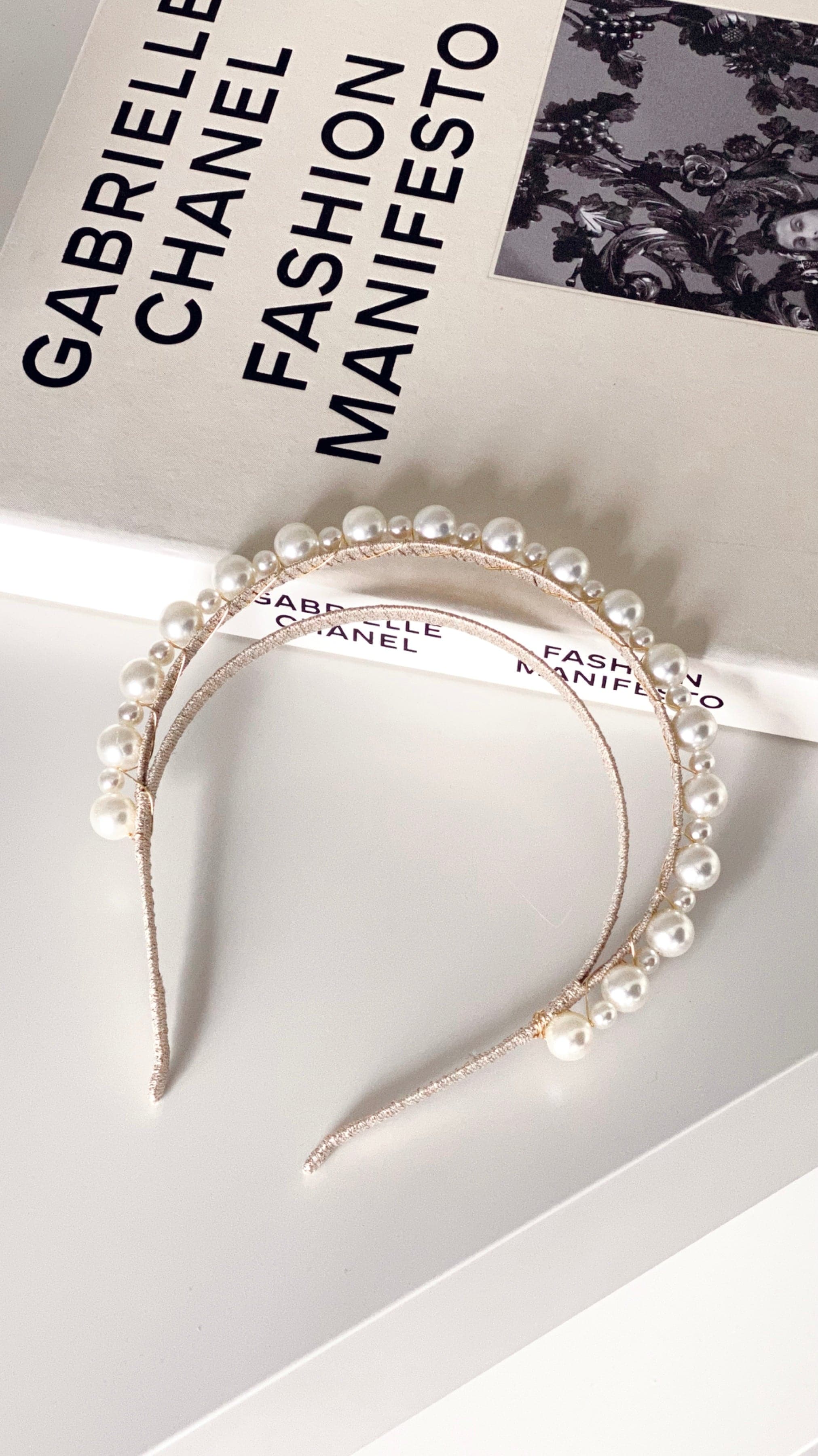 Whitney Headpiece Gold Pearl