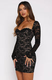 Doll House Long Sleeve Mini Dress Black