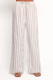 Ember Cotton Pants Blue Brown Stripe