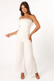 Louise Feather Trim Jumpsuit White