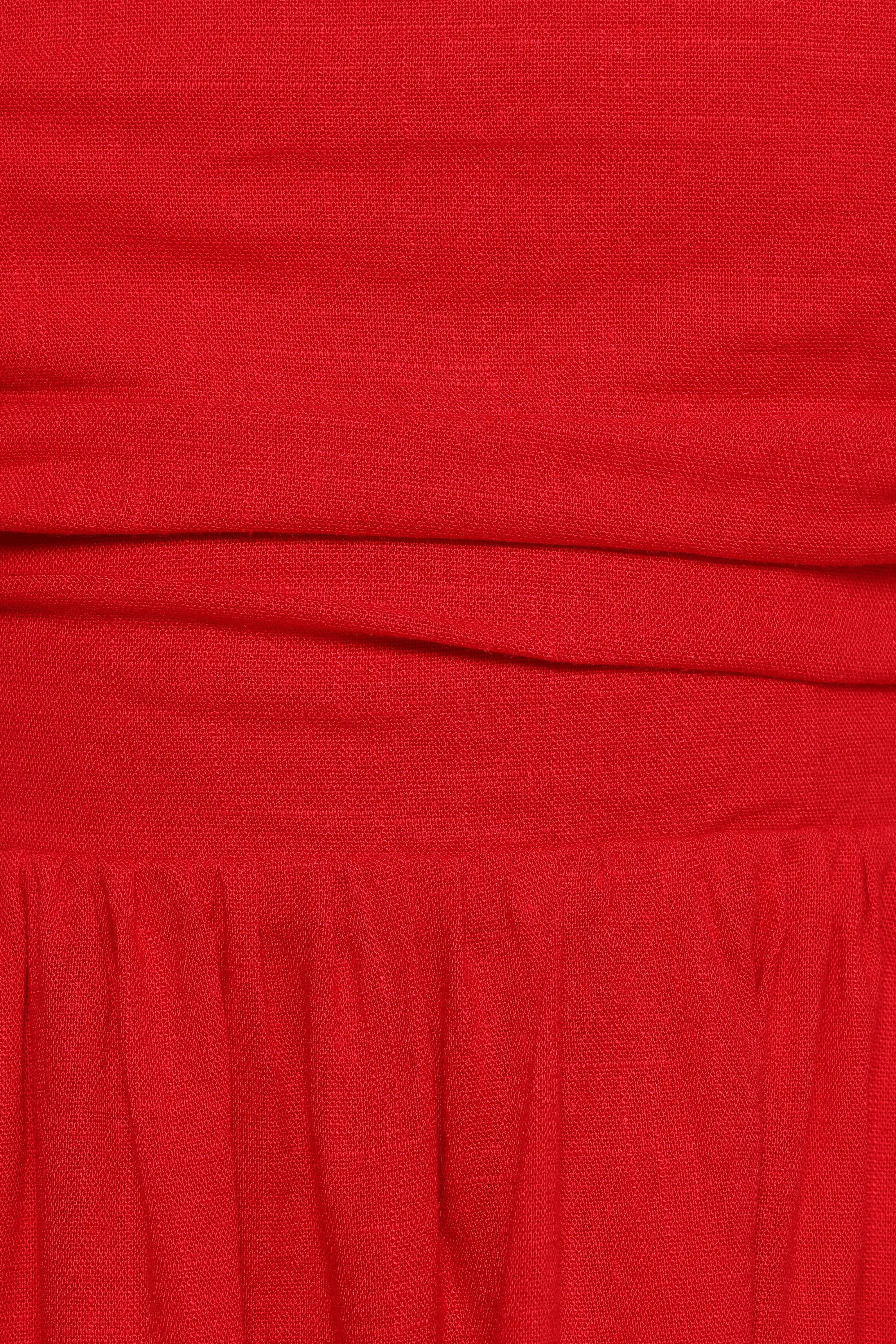 Katy Strapless Mini Dress Red
