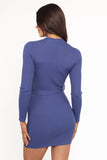 Wilda Long Sleeve Mini Dress Navy