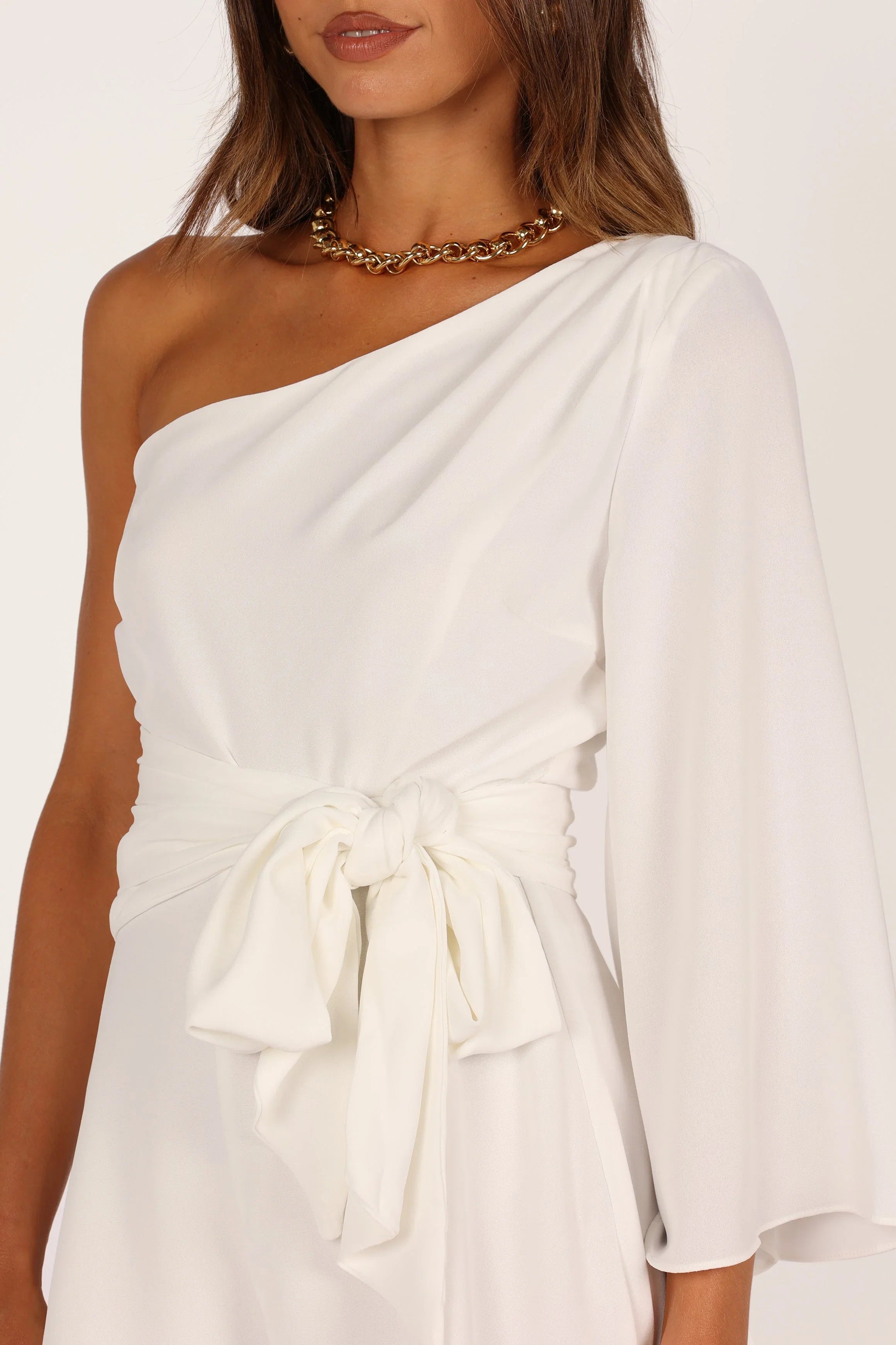 Tien One Sleeve Romper White