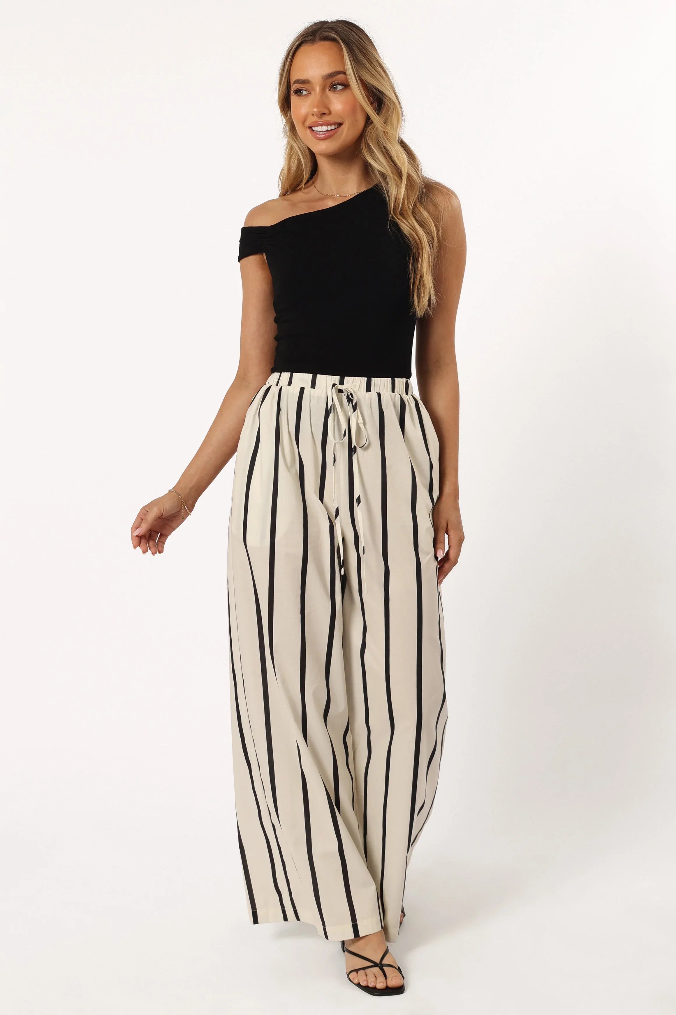 Silvia Pant Cream Stripe