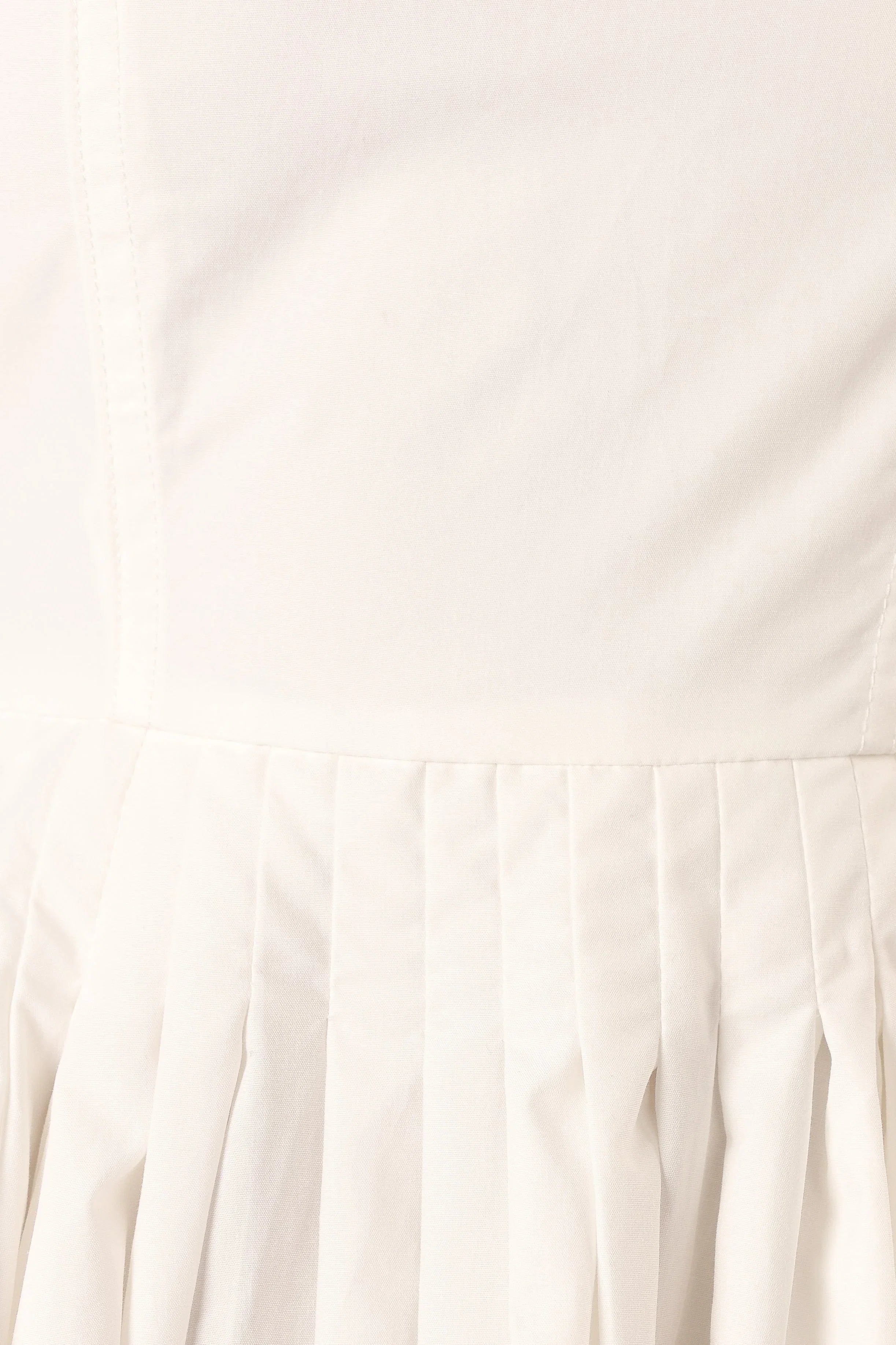 Clea Mini Tie Dress White