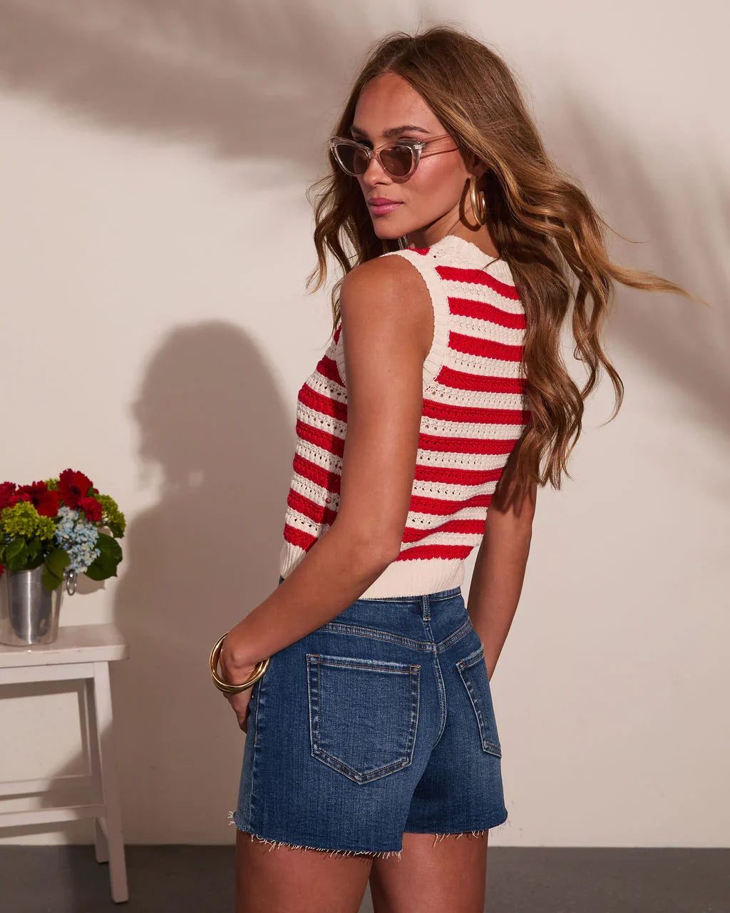 Classic Coast Striped Knit Tank Top