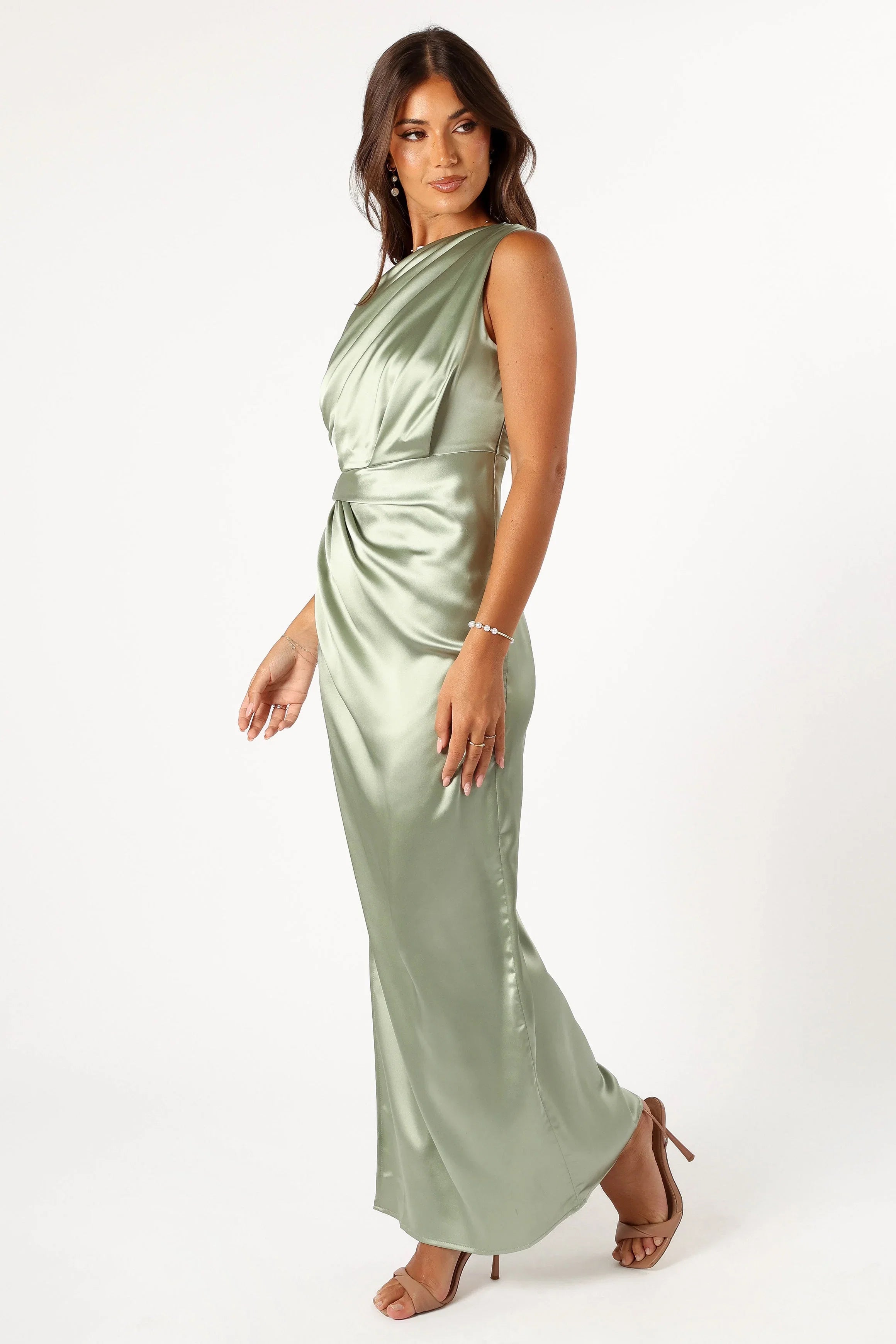 Nadia One Shoulder Maxi Dress Sage