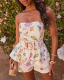 Daisy Weekend Floral Linen Shorts