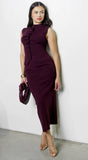 Marlo Knit Pleated Set Burgundy