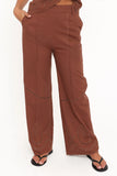 Dalia Eyelet Pant Brown