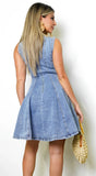 Hayes Denim Mini Dress Blue
