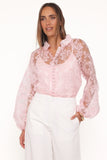 Marni Organza Top Pink Floral