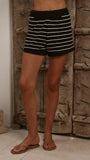 Robin Shorts Black White Stripe