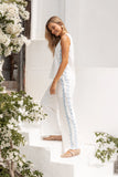 Jasinta Pants Cream Blue