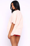 Got That Glow Oversized Tee Peach