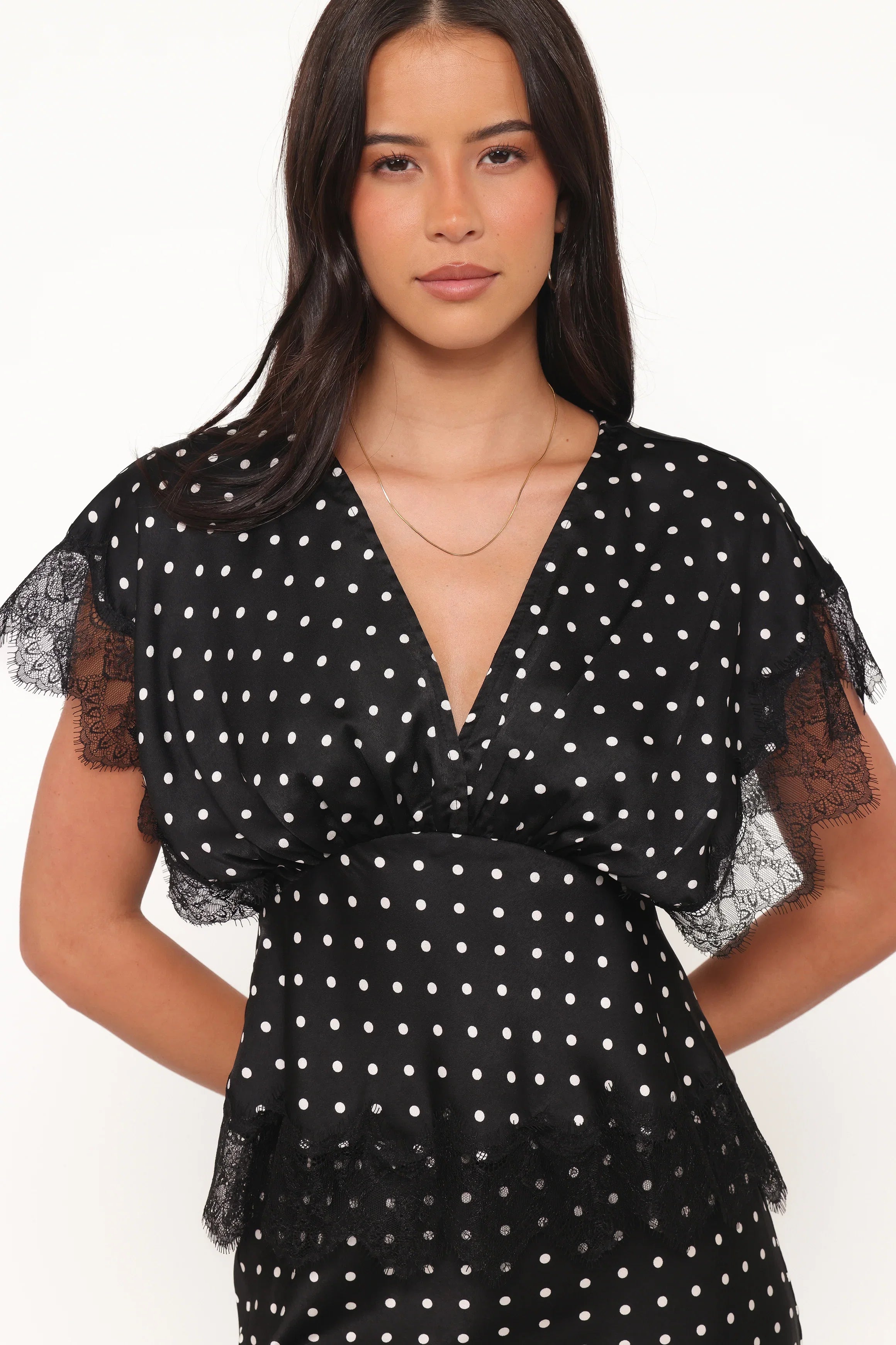 Ailbhe Top Black Polka Dot