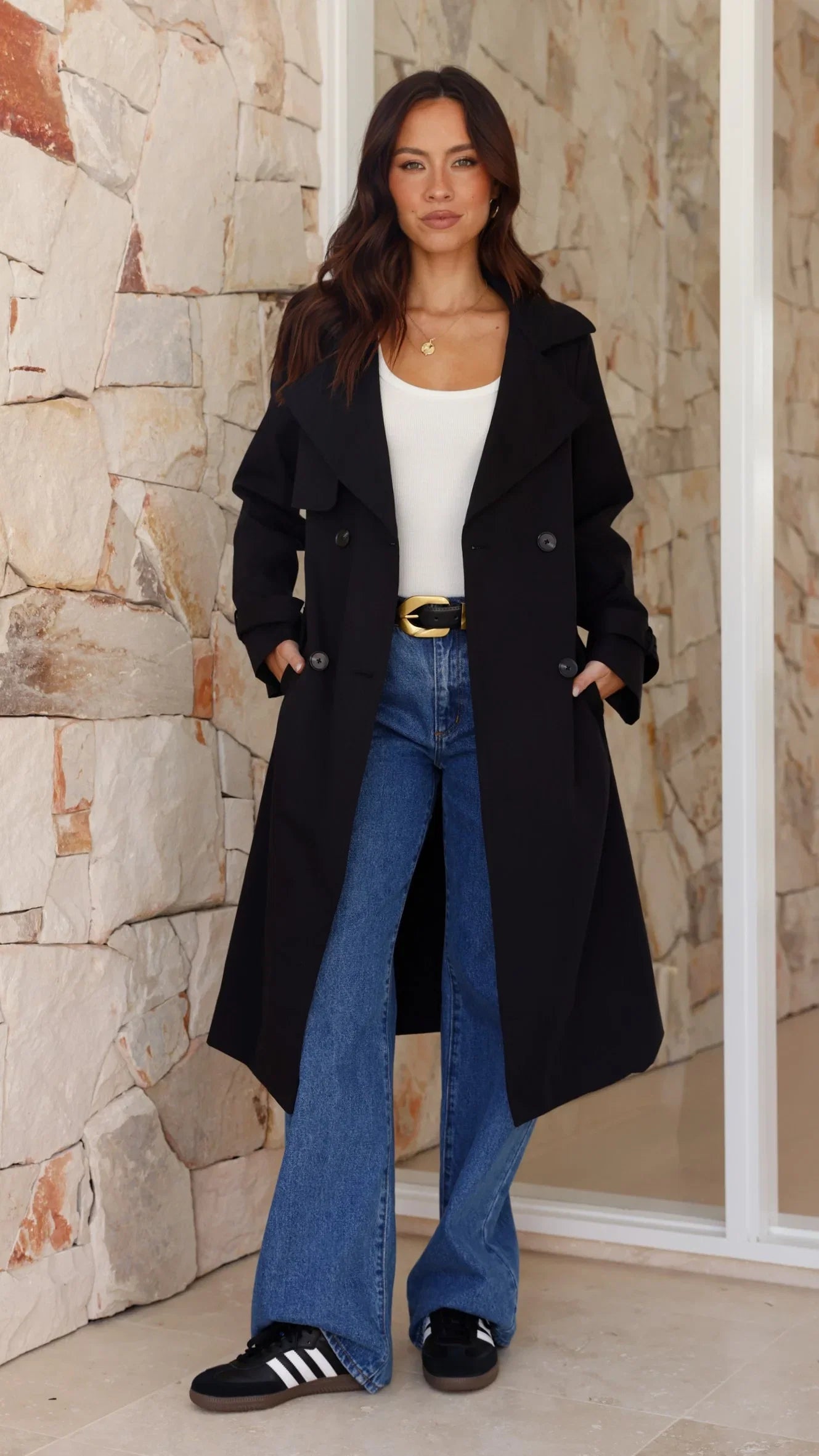 Byron Trench Coat Black