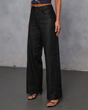 Rio Super Stretch Wide Leg Coated Denim Jeans