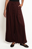 Zane Tie Waist Pant Chocolate