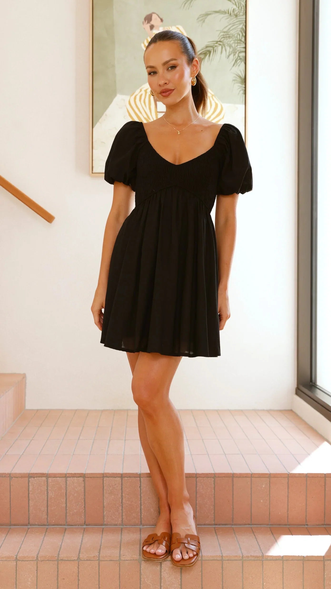 Sahirah Mini Dress Black