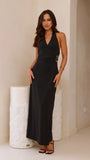 Verje Halter Maxi Dress Black