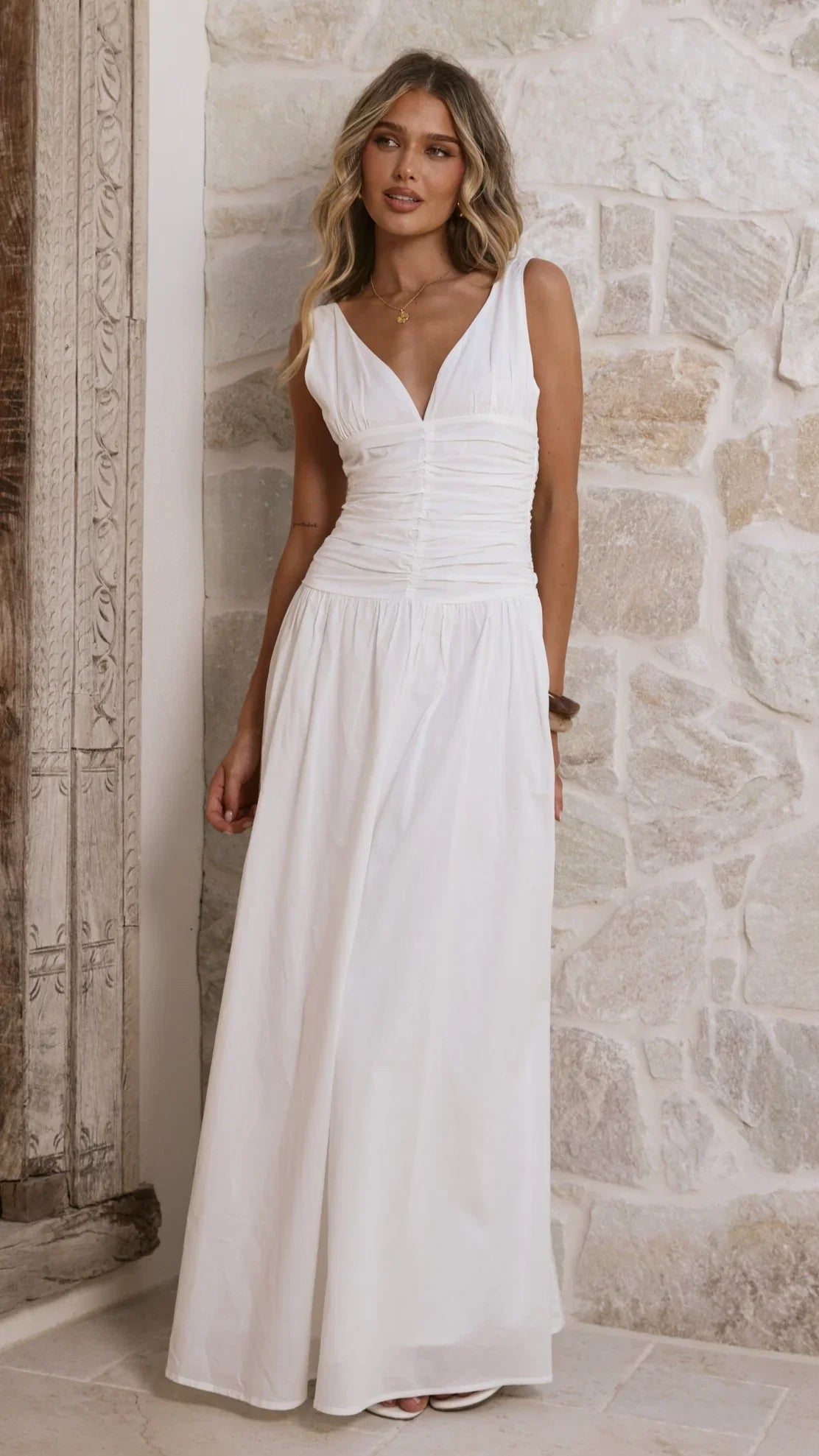 Sanya Maxi Dress White