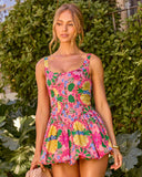 Aperol Dreams Bubble Hem Romper
