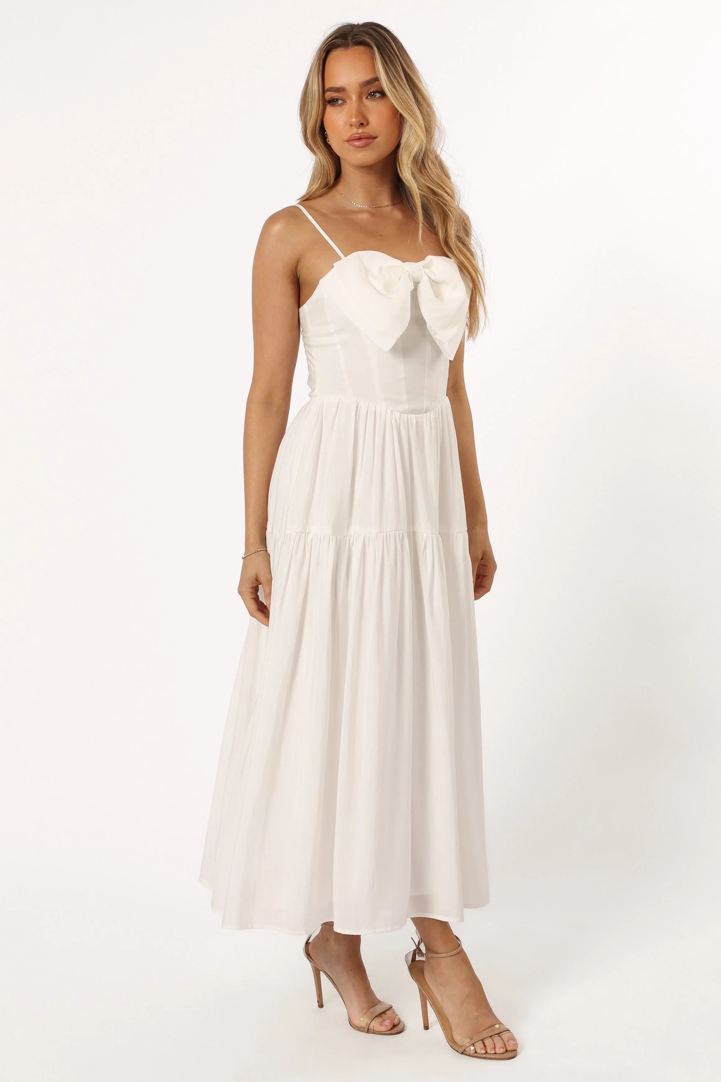 Maeve Midi Bow Dress Ivory