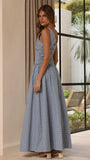 Sanya Maxi Dress Blue Check