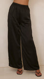 Hayleigh Asymmetrical Top and Pants Set Black Lace