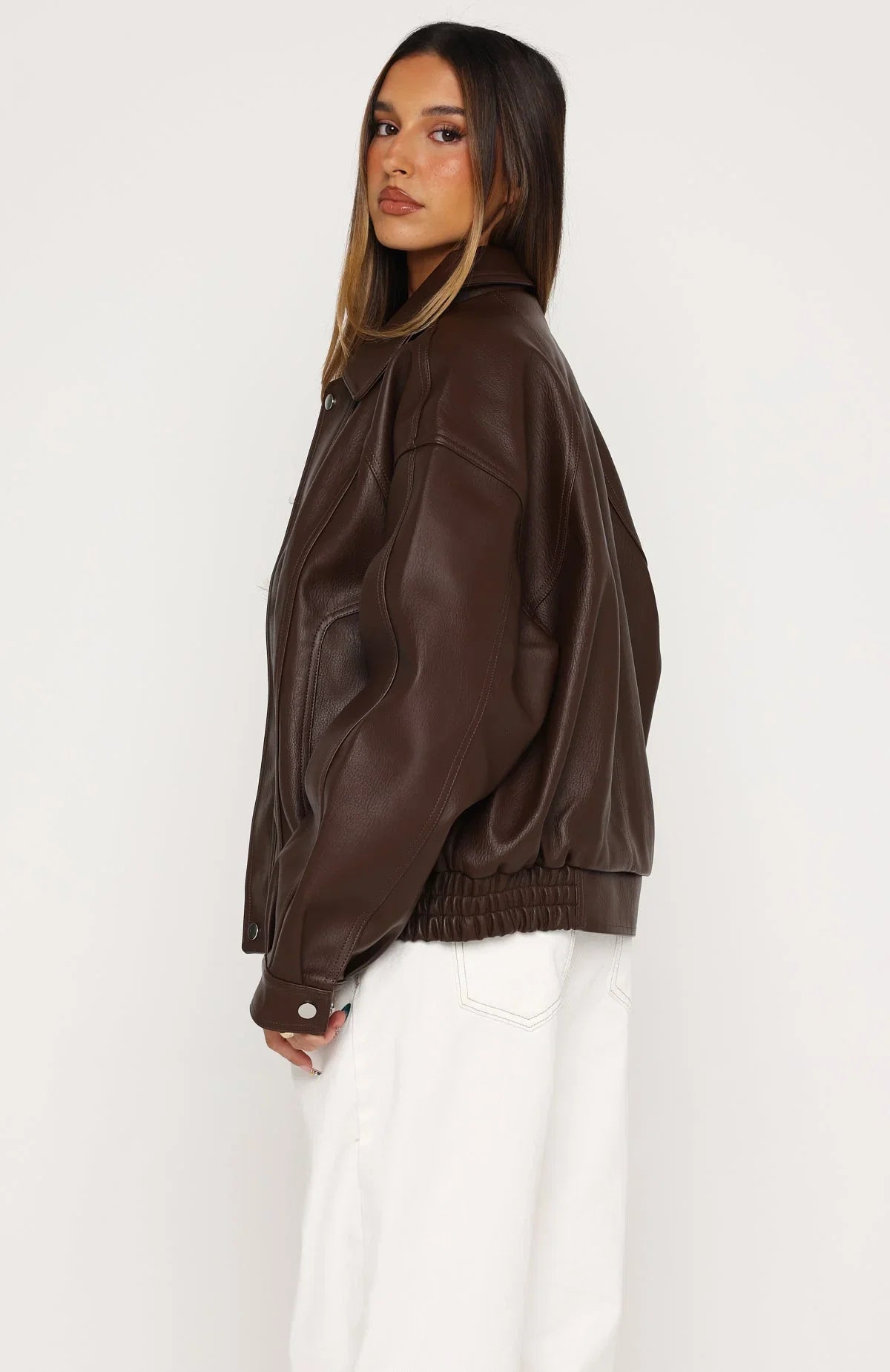 Retrograde PU Jacket Chocolate