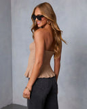 Biscotti Knit Peplum Top