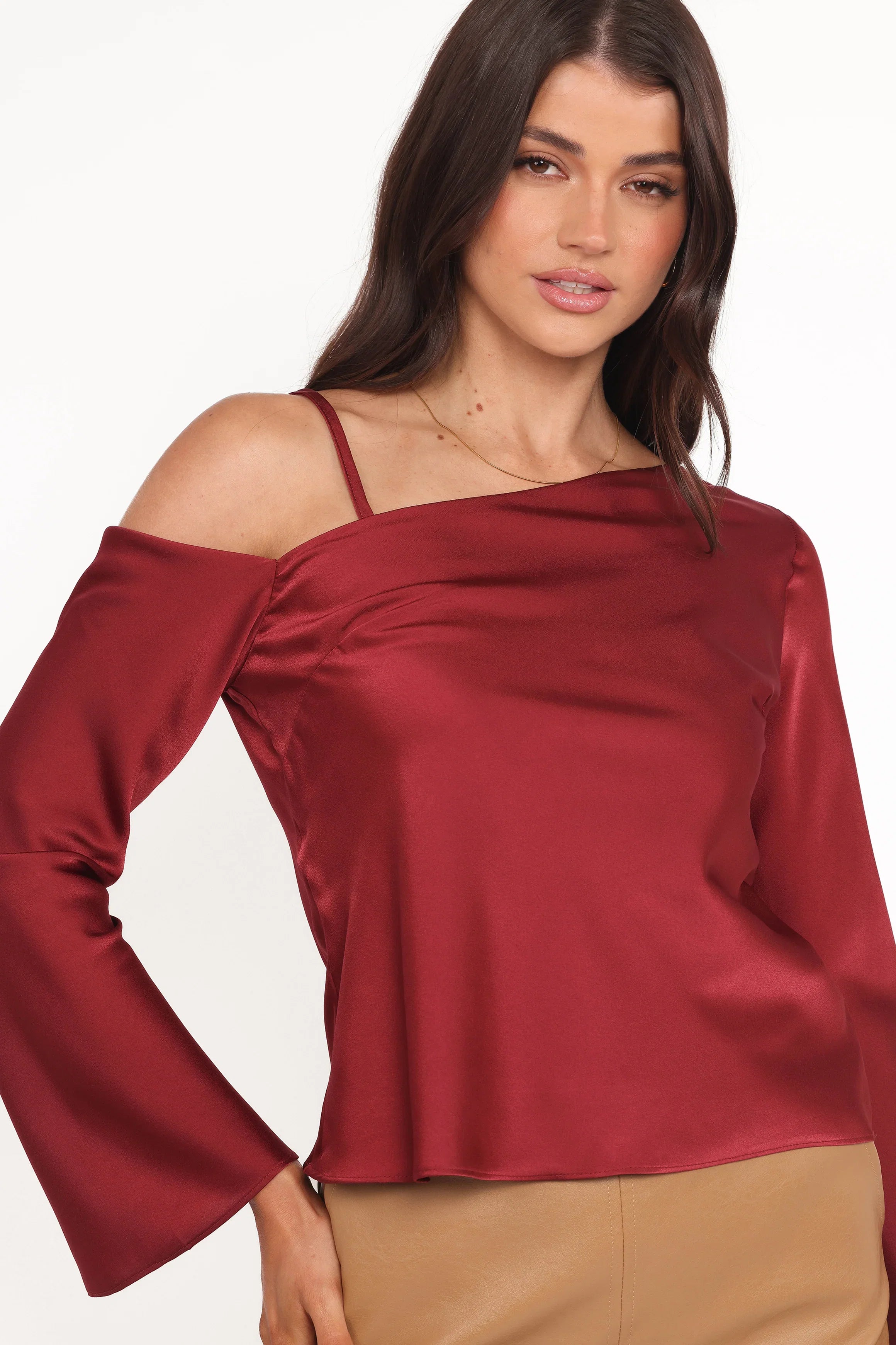Brisa Off Shoulder Top Cherry