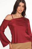 Brisa Off Shoulder Top Cherry