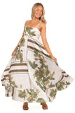 Elanor Maxi Dress Olive Print