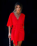 Porticia V Neck Mini Dress