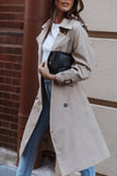 Trina Button Front Trench Coat Beige