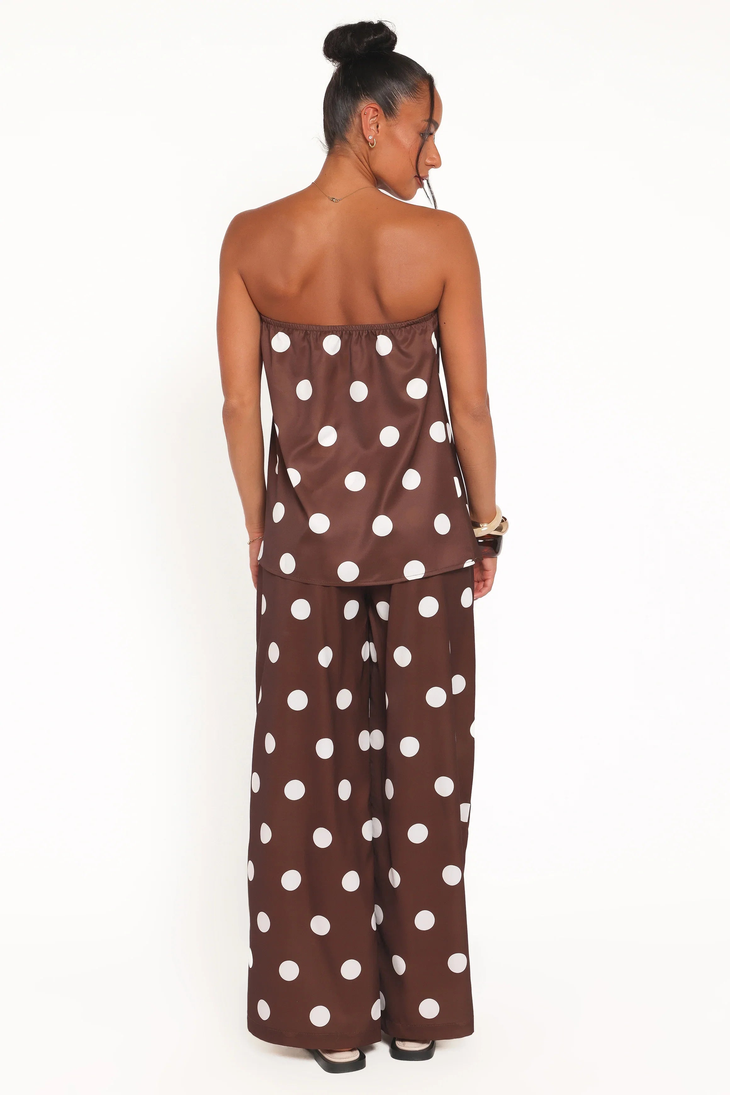 Brielle Polka Dot Set Brown Polka Dot