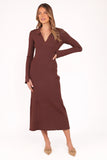 Makenna Knit Dress Brown