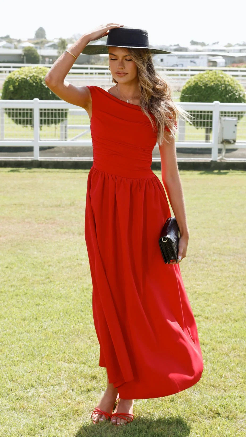Immy Midi Dress Red