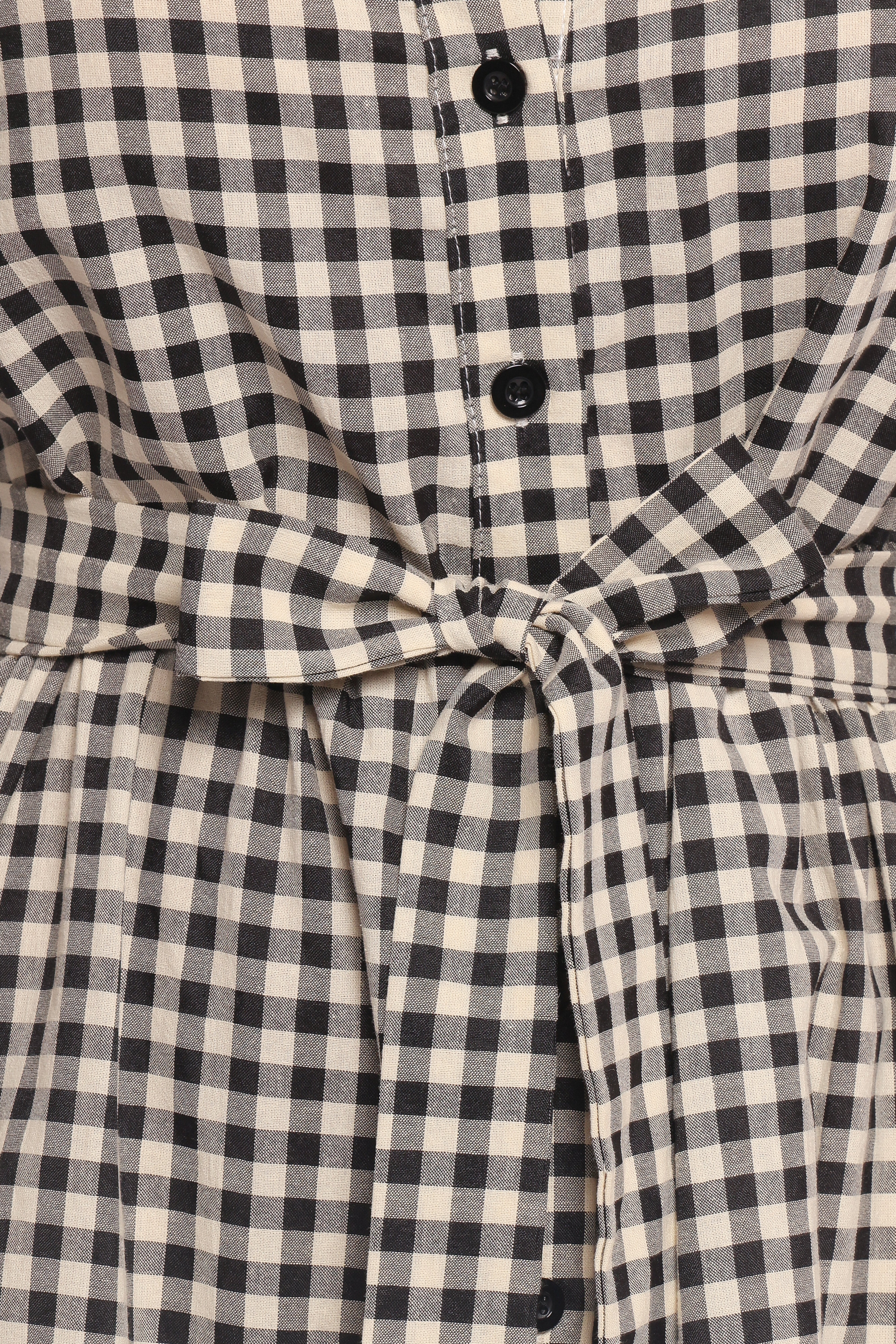 Dixon Maxi Dress Black Cream Gingham