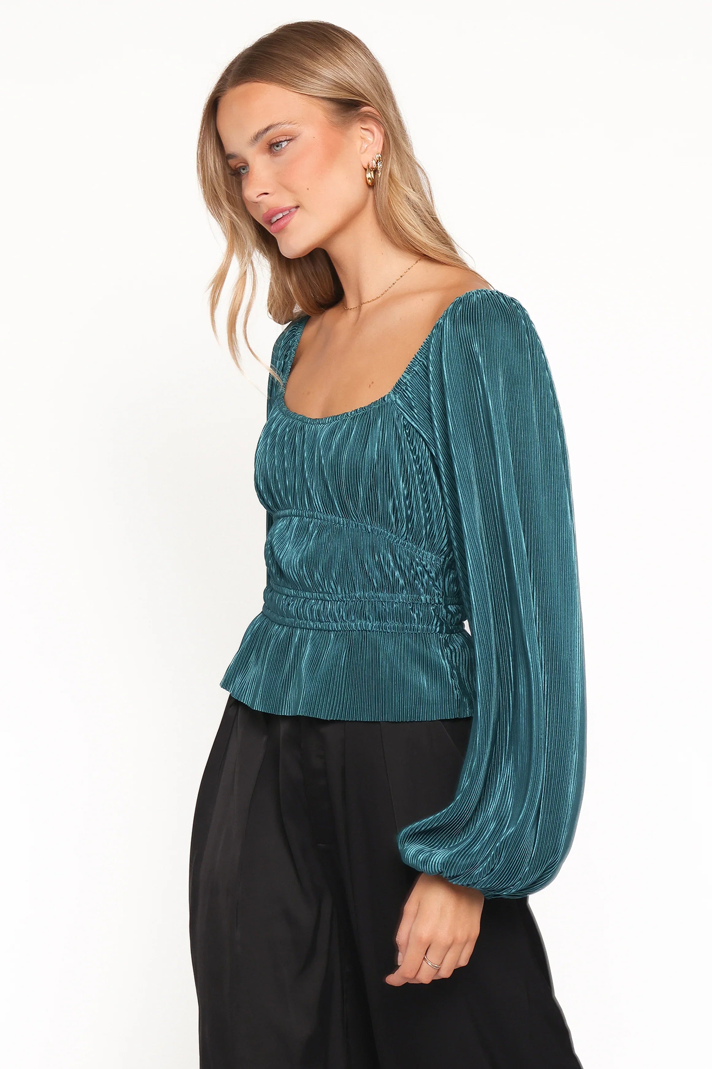 Ceppia Plisse Top Green