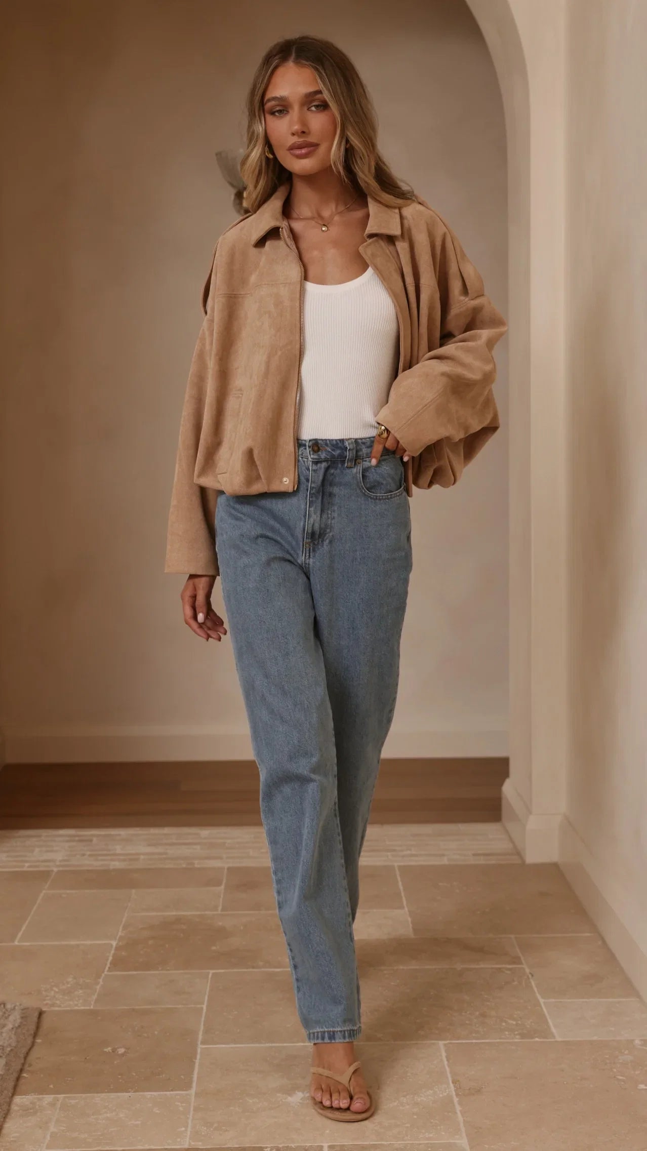 Leela Bomber Jacket Camel