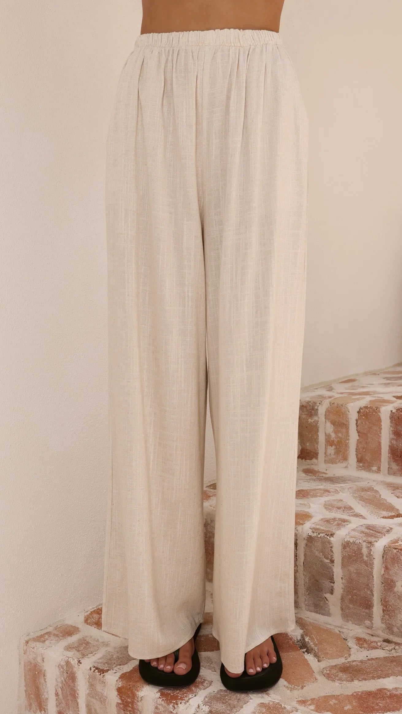 Yuki Strapless Top and Pants Set Oatmeal