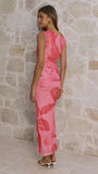 Seona Maxi Dress Pink Floral