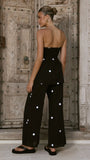Kailani Strapless Top and Pants Set Black White Polka