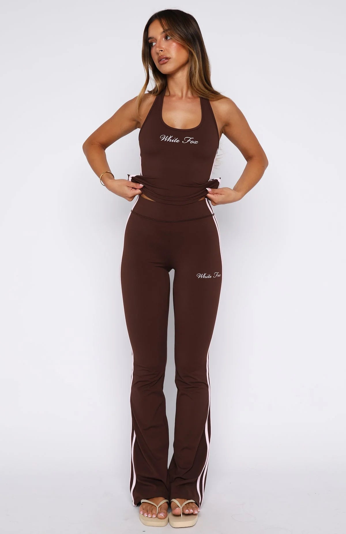 She Means Business Halter Top Chocolate