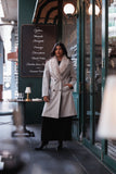 Nina Fur Collar Tie Waist Coat Cream