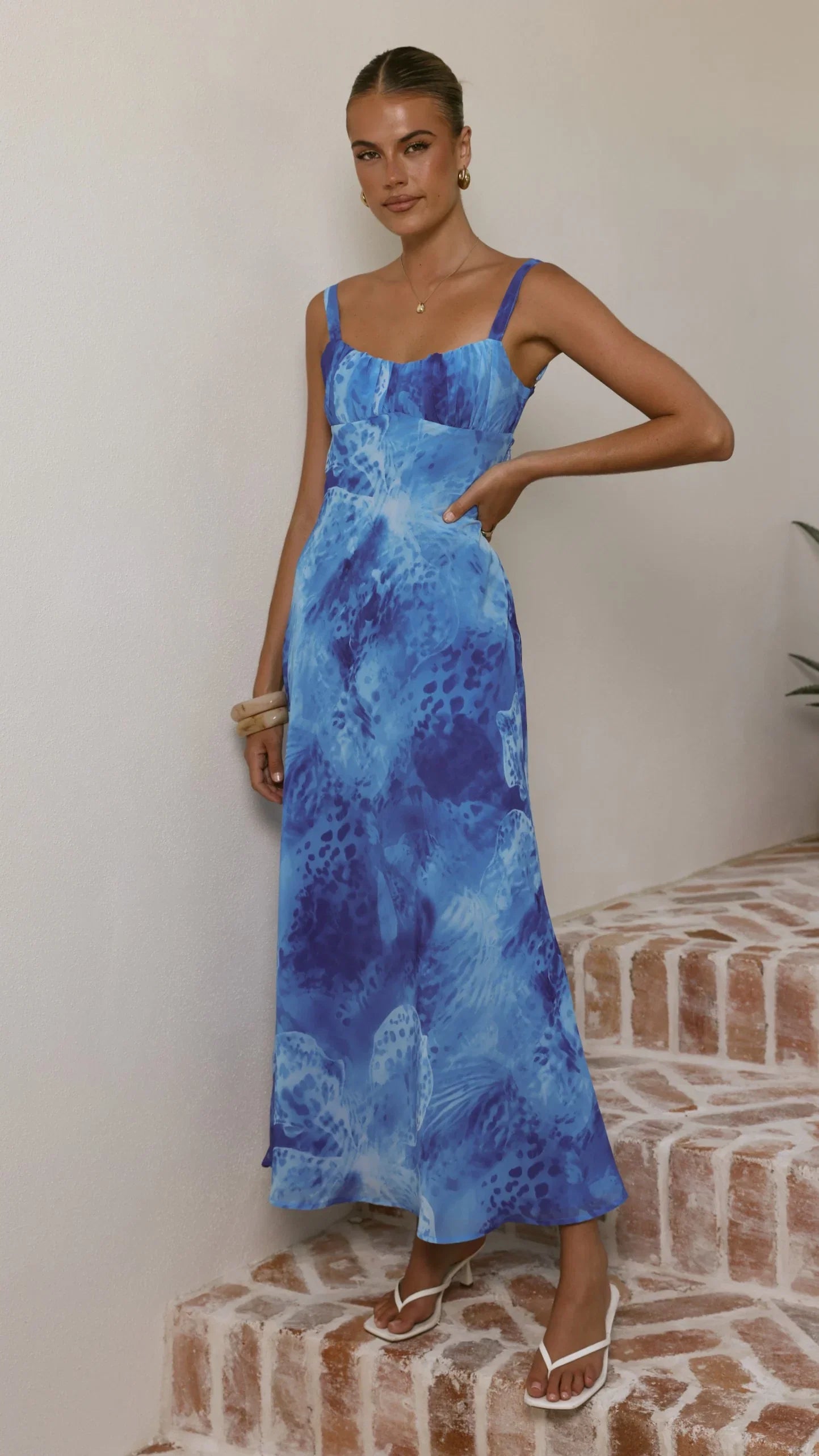 Margo Midi Dress Ocean Blue